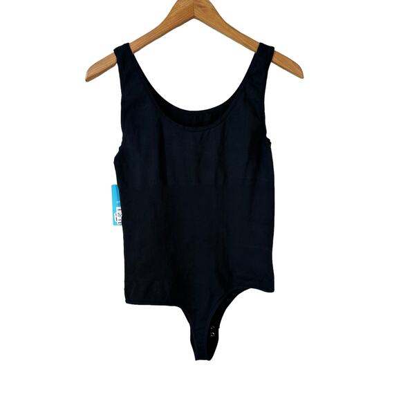 NWT Yummie by Heather Thomson Ruby Scoop Neck Bodysuit Black L/XL Clean Girl - Picture 3 of 5
